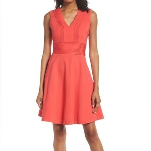 Eliza J Fit and Flare Pintuck Dress Size 14